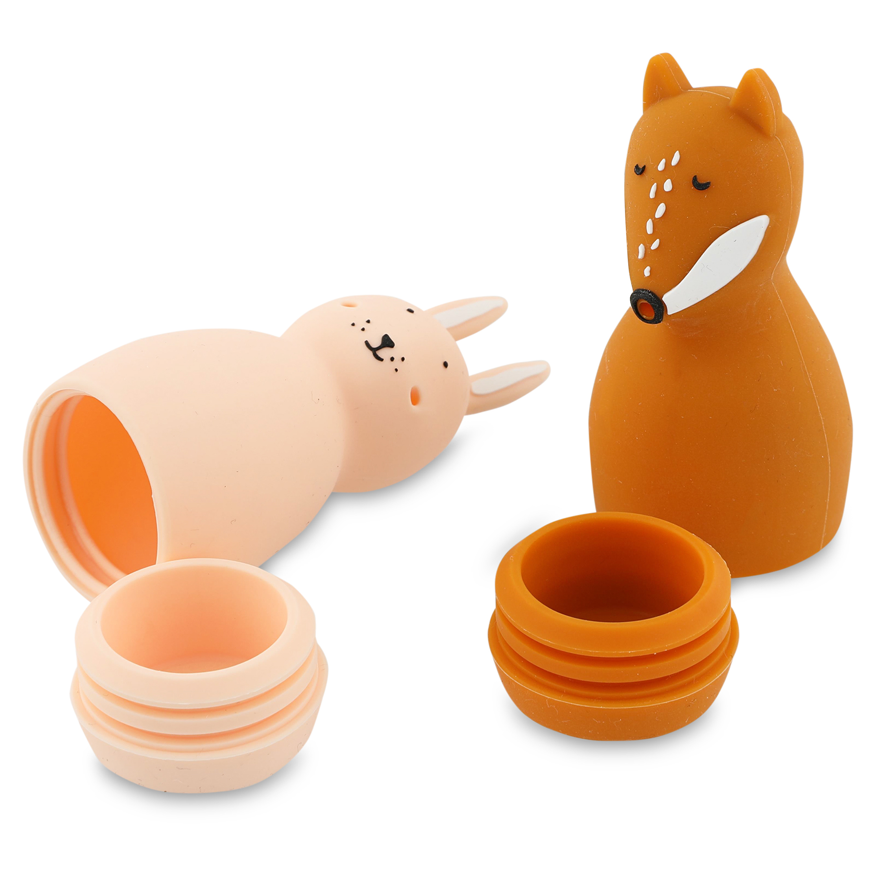 Animales de juguetes para apretar para el baño - Mrs. Rabbit & Mr. Fox